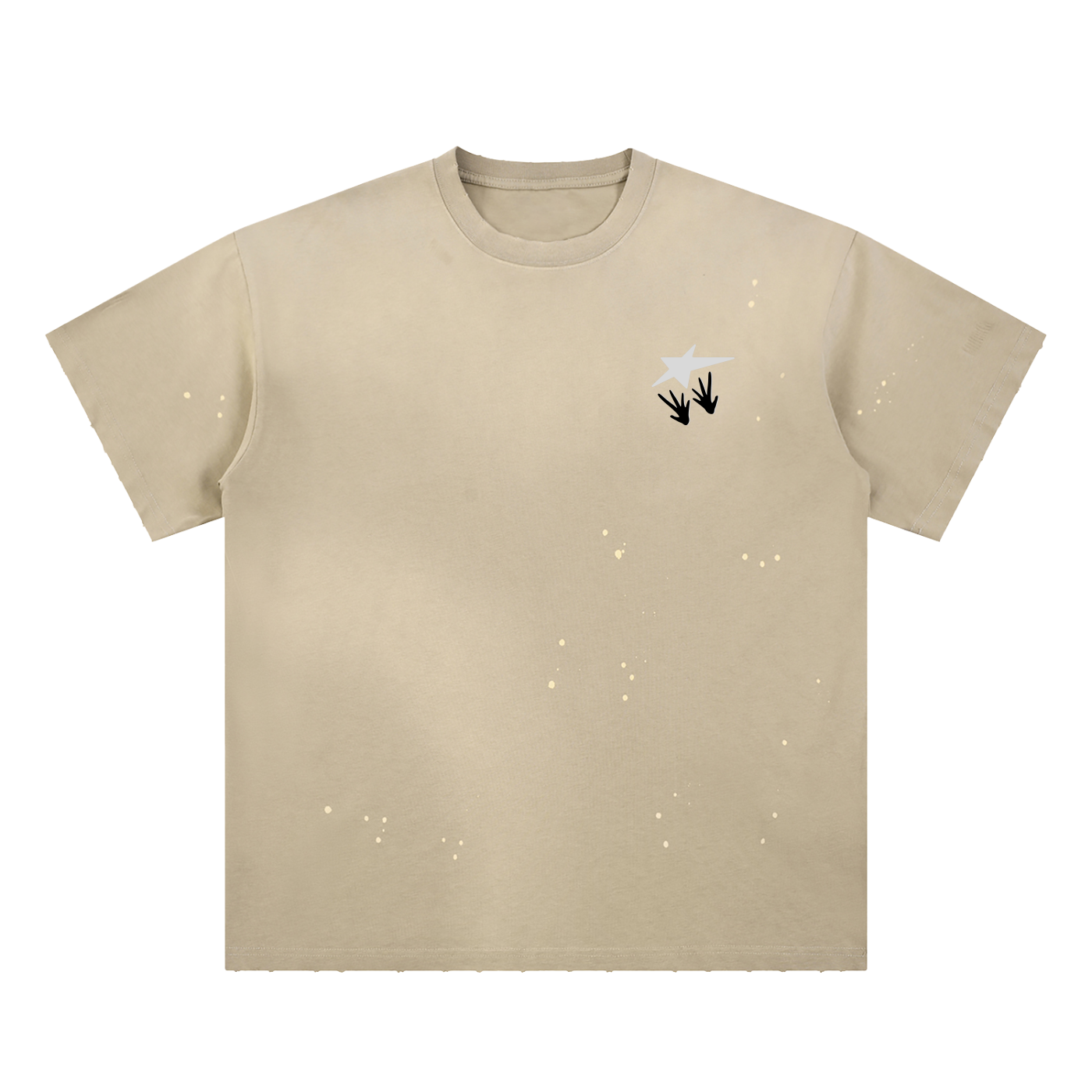 Hand-Frayed ATC Paint Splatter Sunfade T-Shirt
