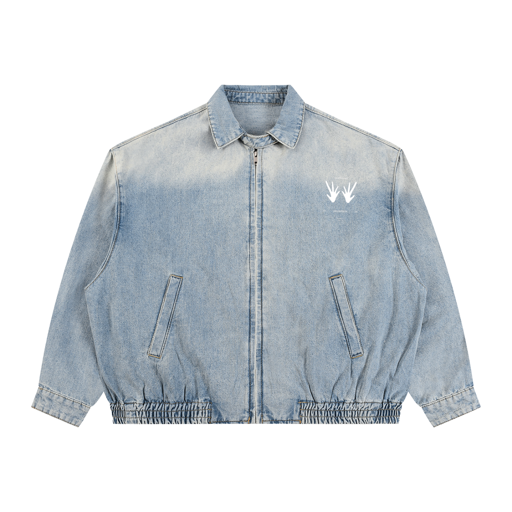 Unisex Vintage Wash SZN2 Full-Zip Denim Jacket