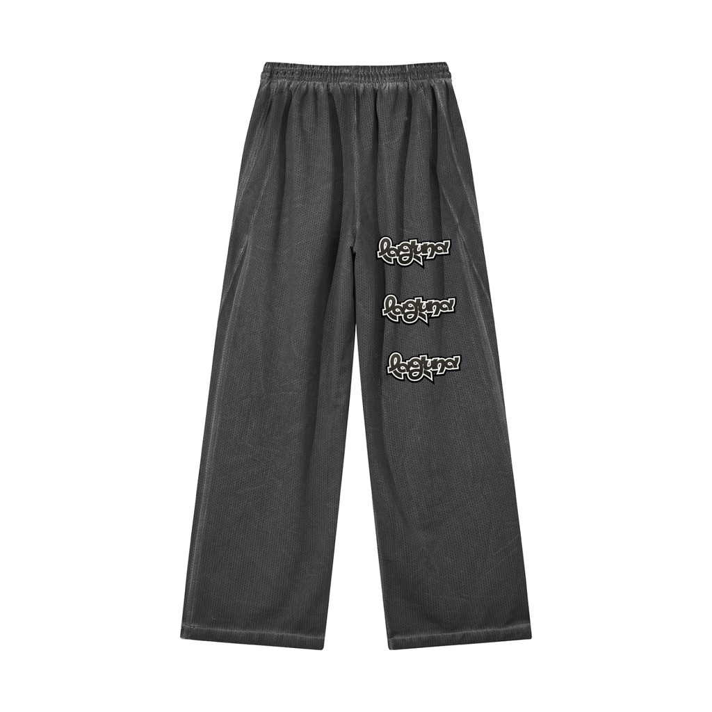Unisex SZN2 Vintage Wash Wide Leg Mesh Sweatpants