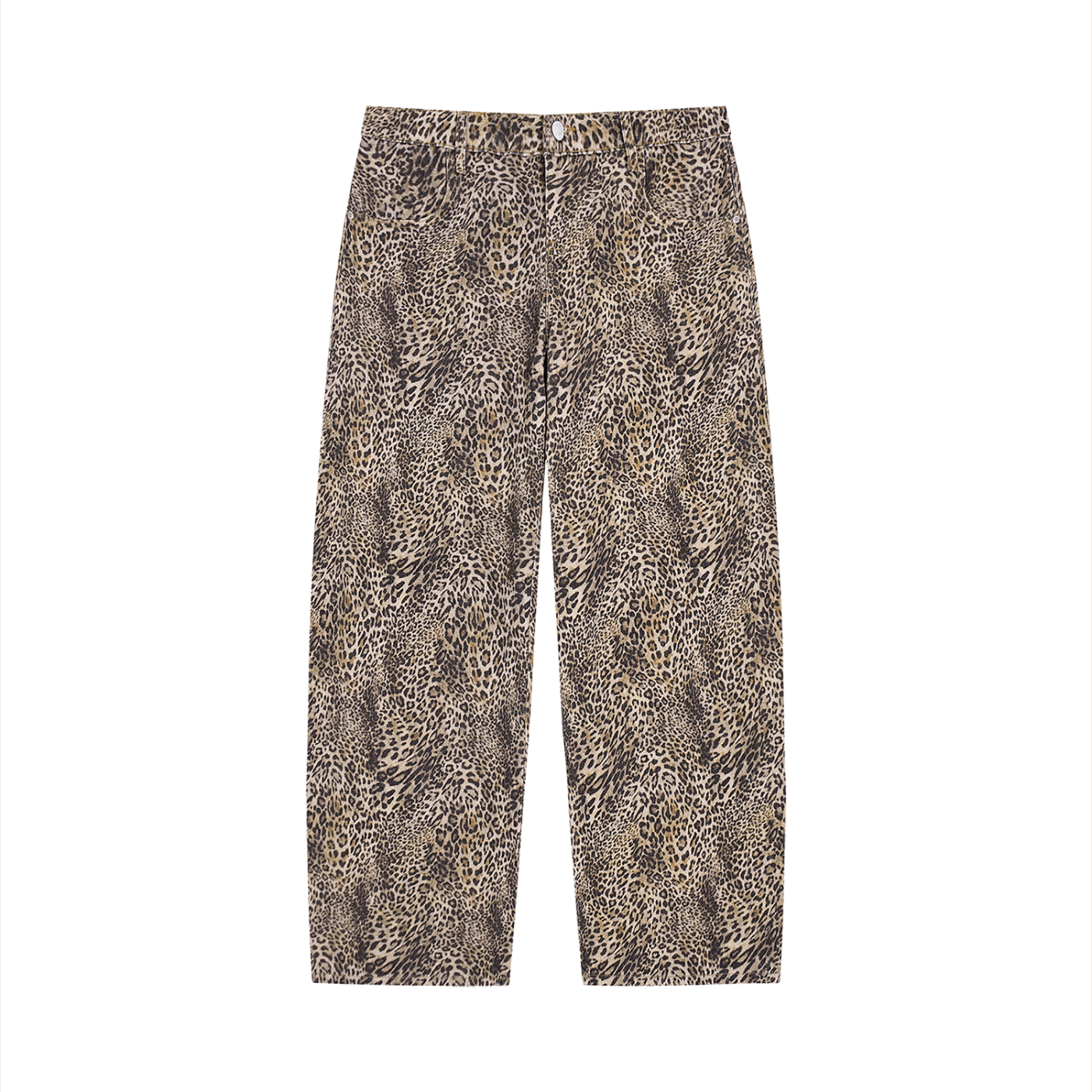 ATC Vintage Wash Wide Leg Leopard Print Jeans