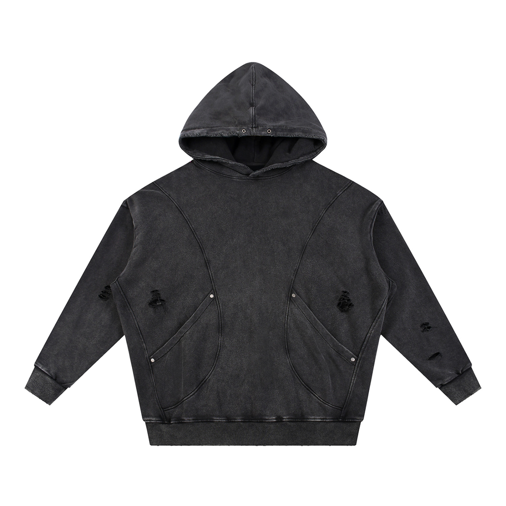 ATC Snow Washed Rugged Panel Pocket Hoodie