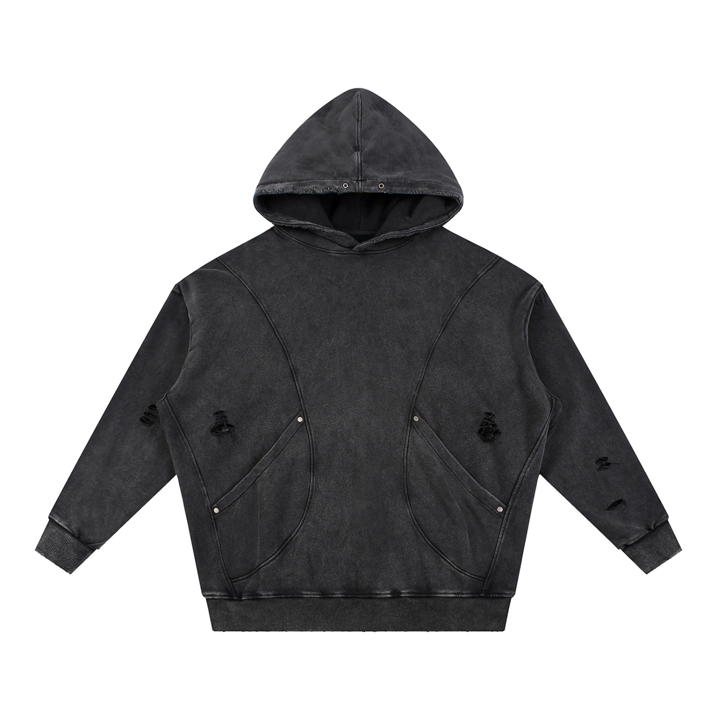 ATC Snow Washed Rugged Panel Pocket Hoodie