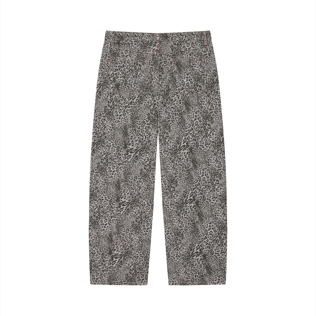 ATC Vintage Wash Wide Leg Leopard Print Jeans