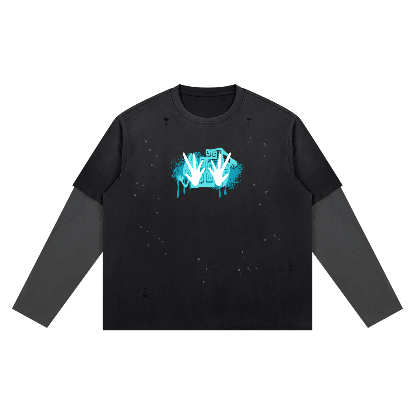 Unisex Vintage Wash SZN2 Distressed Layer T-Shirt