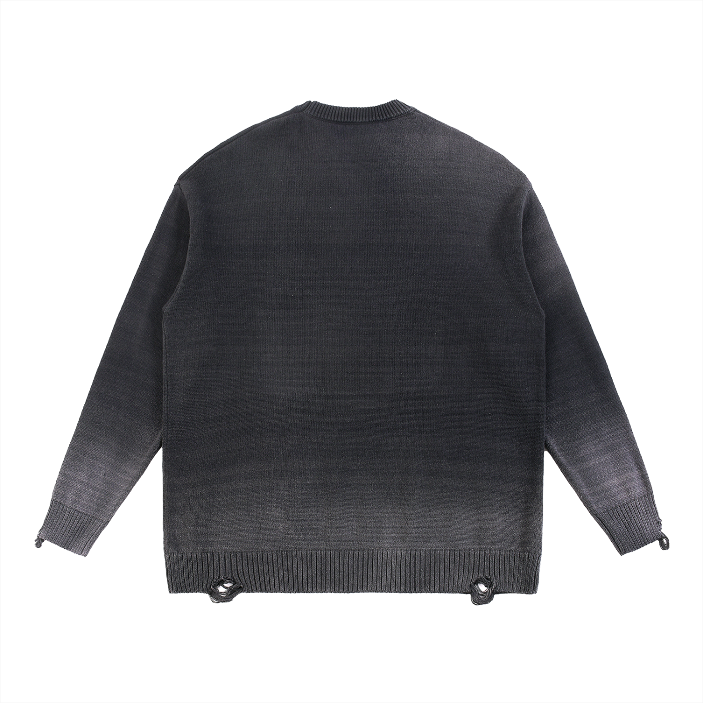 Unisex SZN2 Sun Fade Distressed Ripped Crewneck sweater