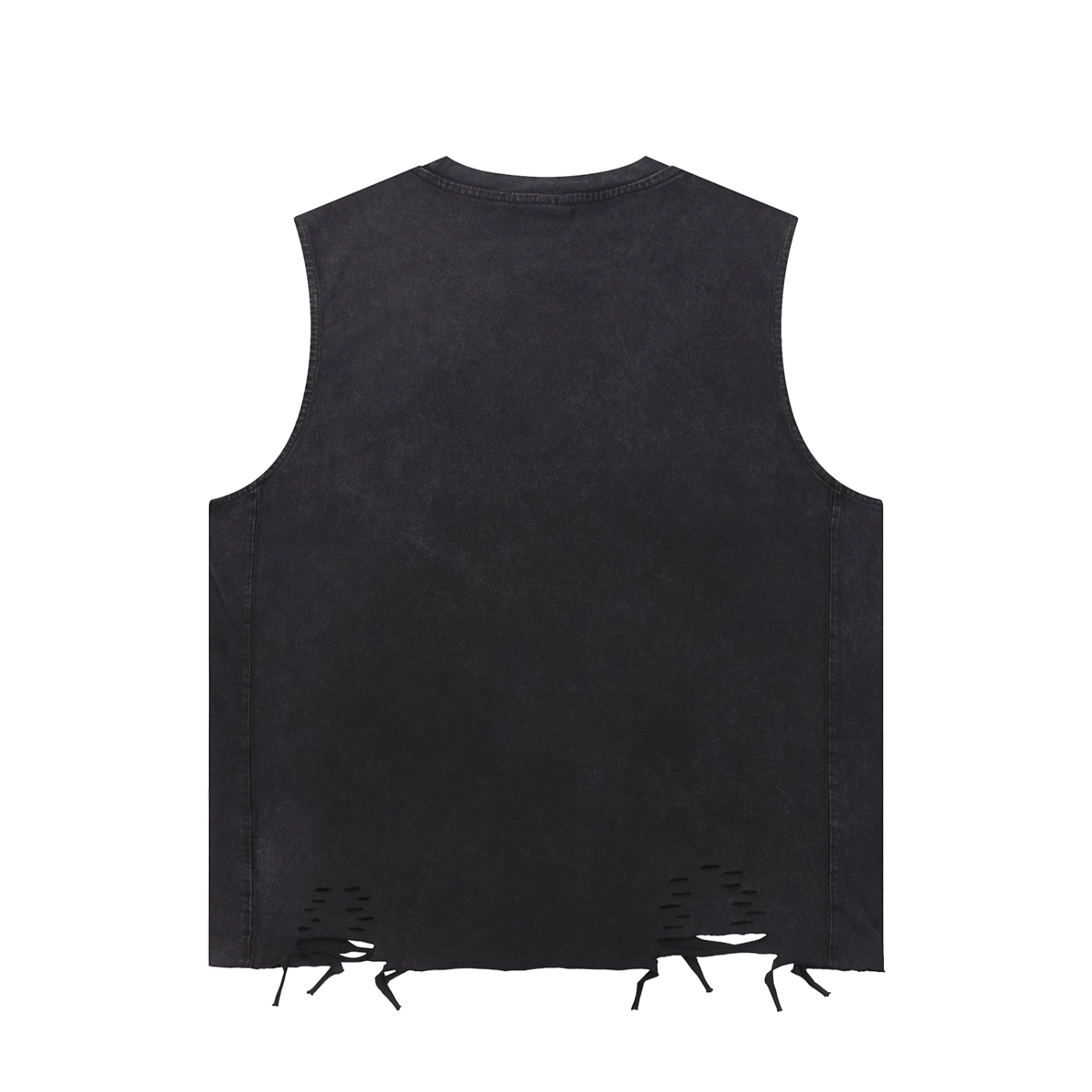 Unisex Snow Washed SZN2 Raw-Hem Tank Top