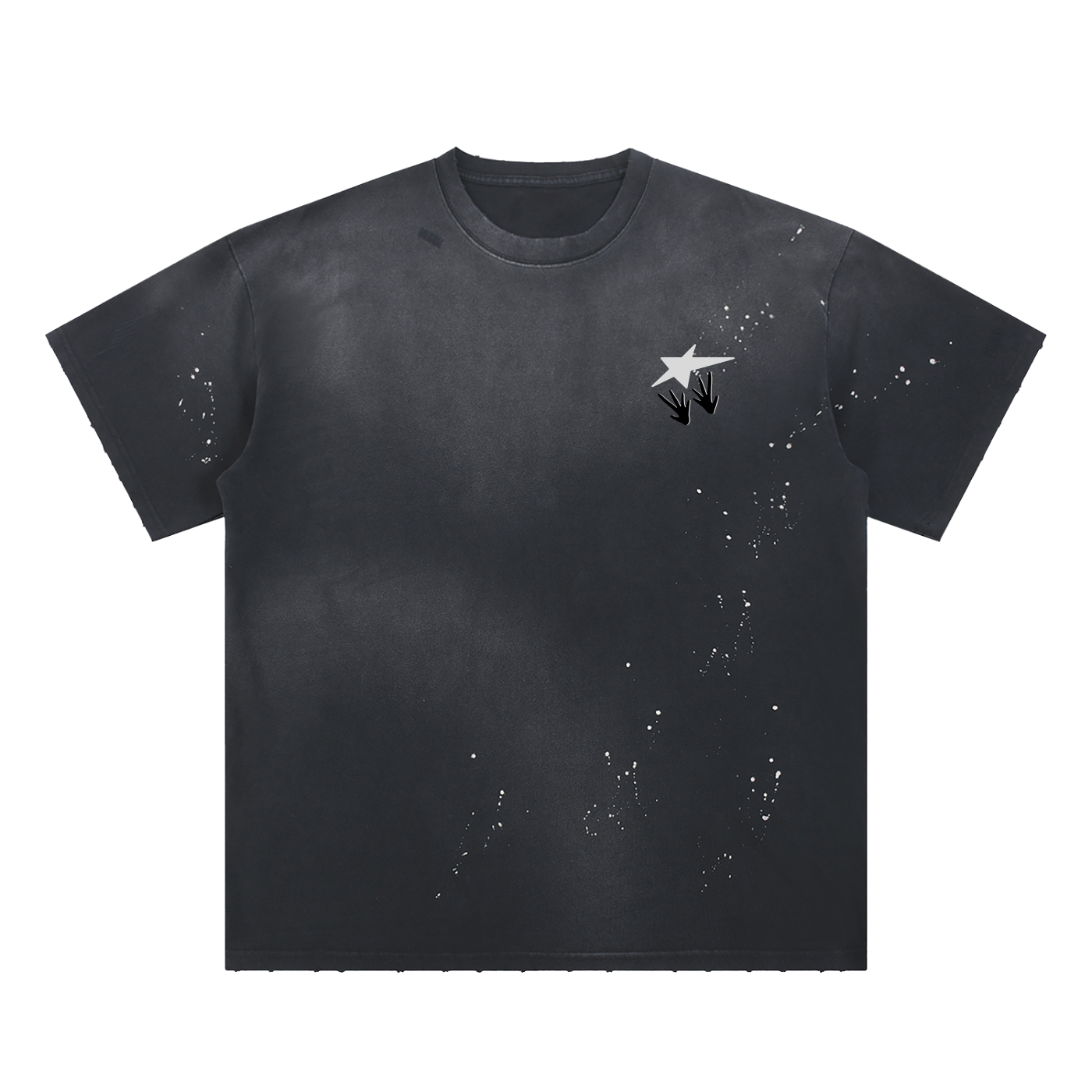 Hand-Frayed ATC Paint Splatter Sunfade T-Shirt