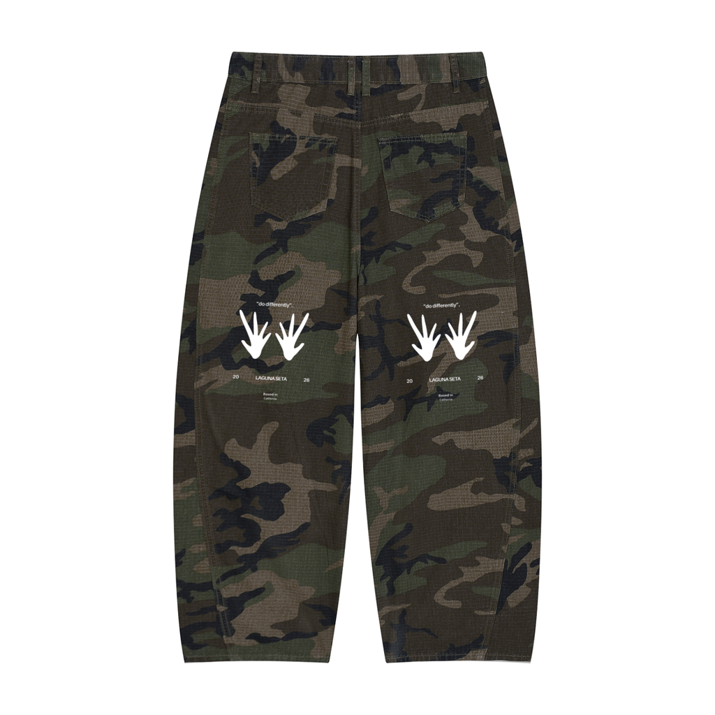 Unisex SZN2 Camo Barrel Leg Cargo Pants