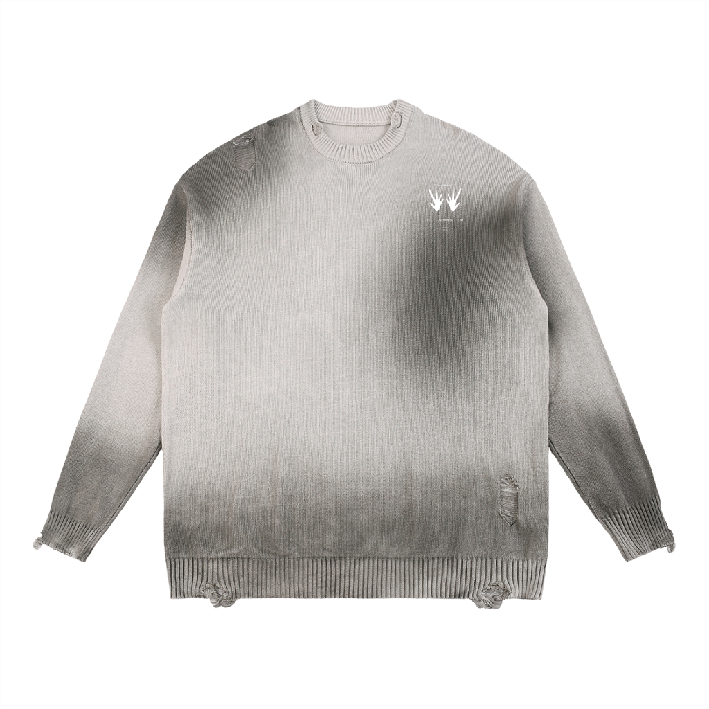 Unisex SZN2 Sun Fade Distressed Ripped Crewneck sweater