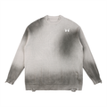 Unisex SZN2 Sun Fade Distressed Ripped Crewneck sweater
