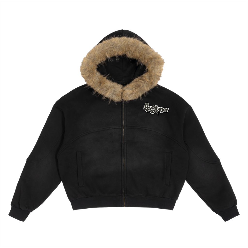 Unisex Sun Fade SZN2 Boxy Detachable Fur Hoodie