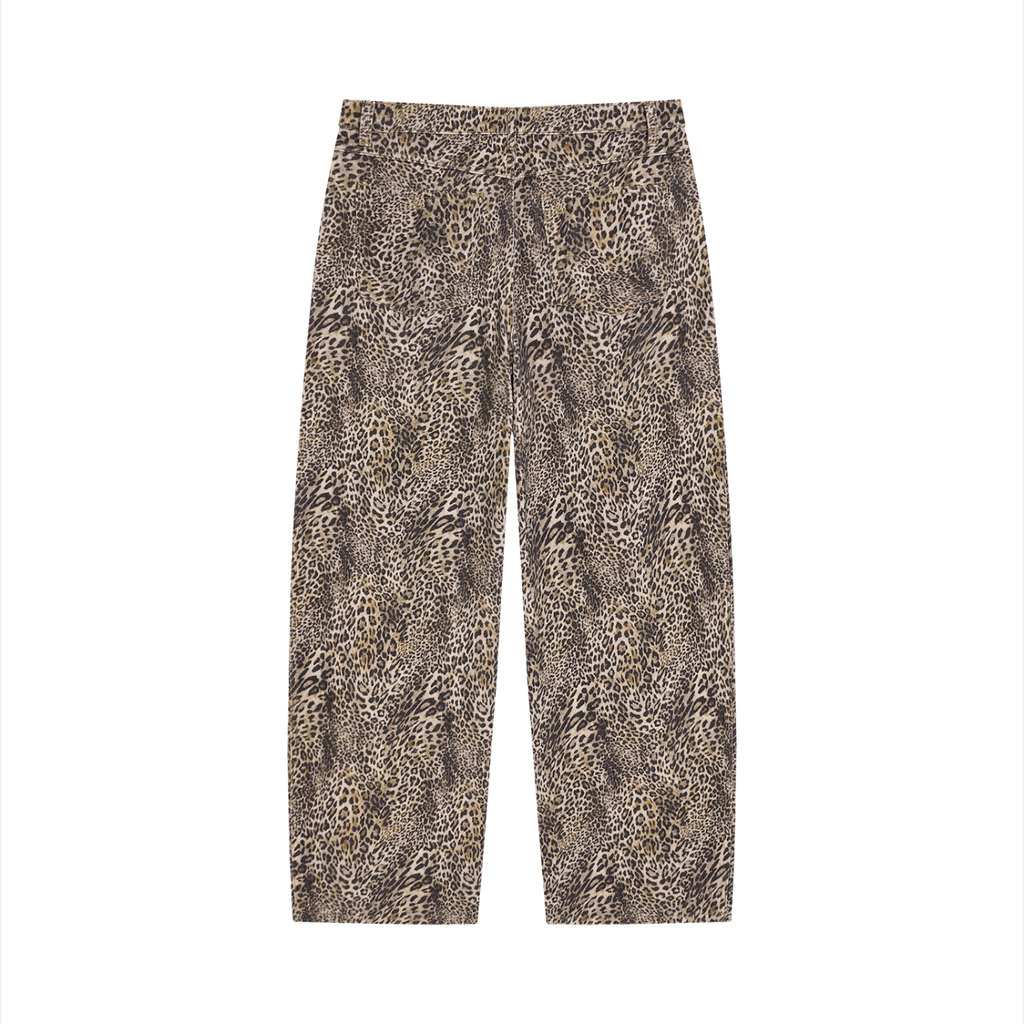 ATC Vintage Wash Wide Leg Leopard Print Jeans