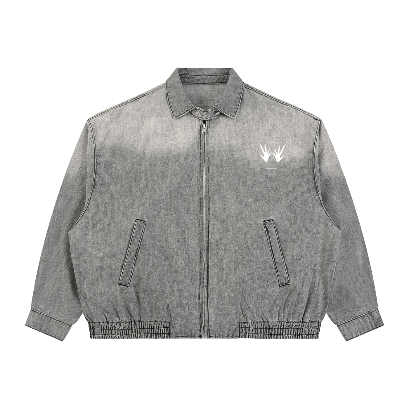 Unisex Vintage Wash SZN2 Full-Zip Denim Jacket