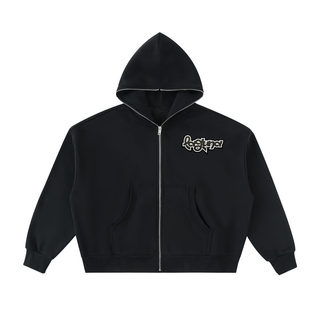 SZN2 Unisex Boxy Fleeced Full-Zip Hoodie