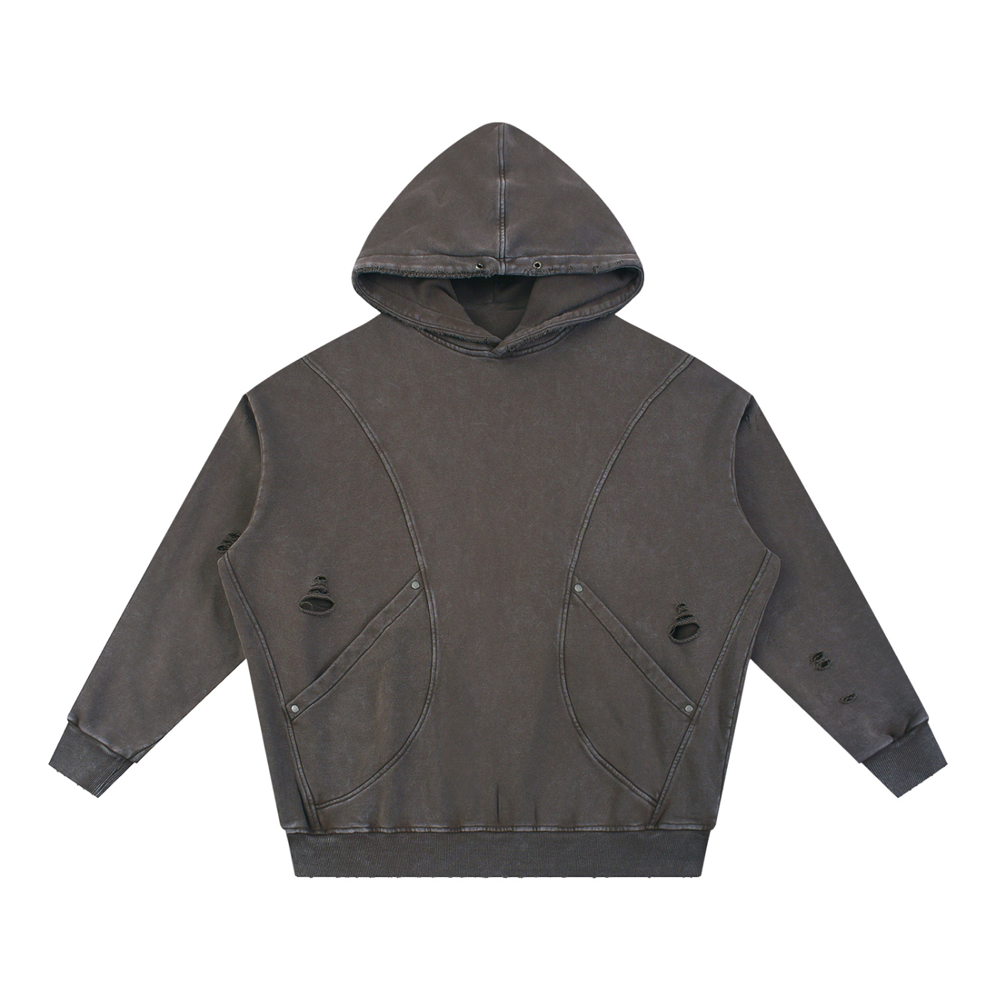 ATC Snow Washed Rugged Panel Pocket Hoodie