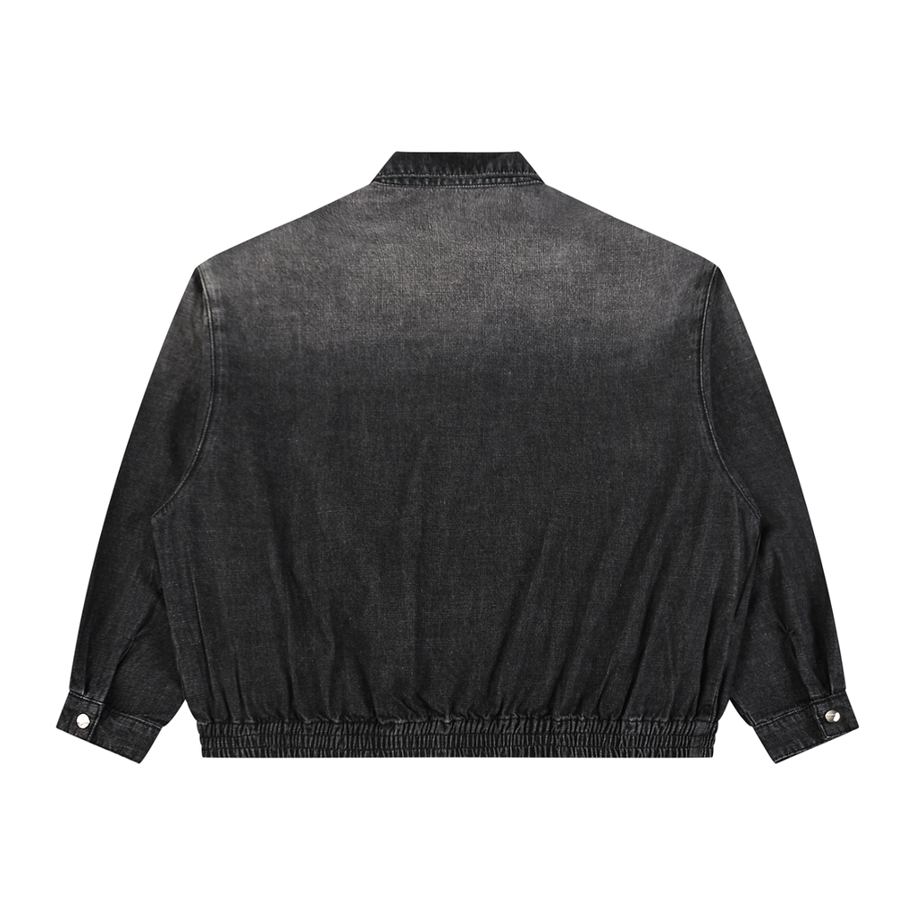 Unisex Vintage Wash SZN2 Full-Zip Denim Jacket