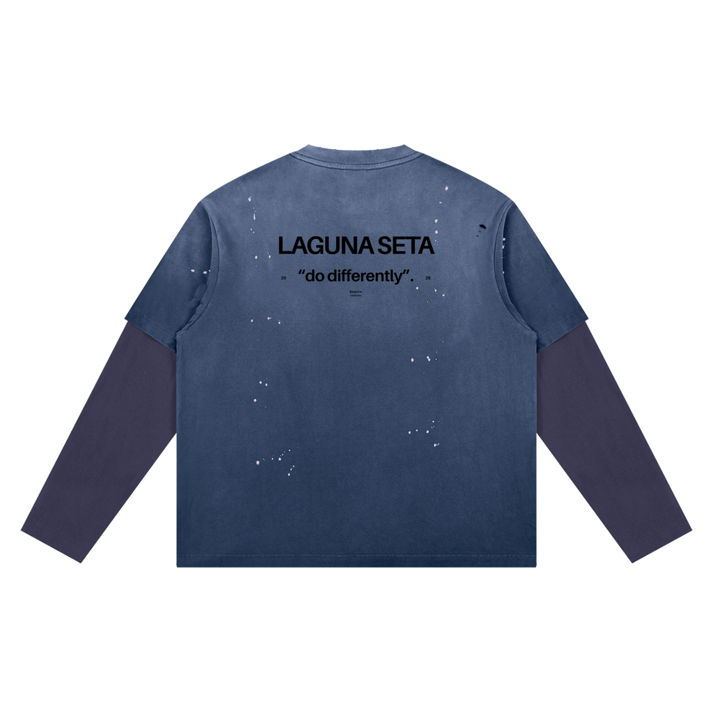 Unisex Vintage Wash SZN2 Distressed Layer T-Shirt