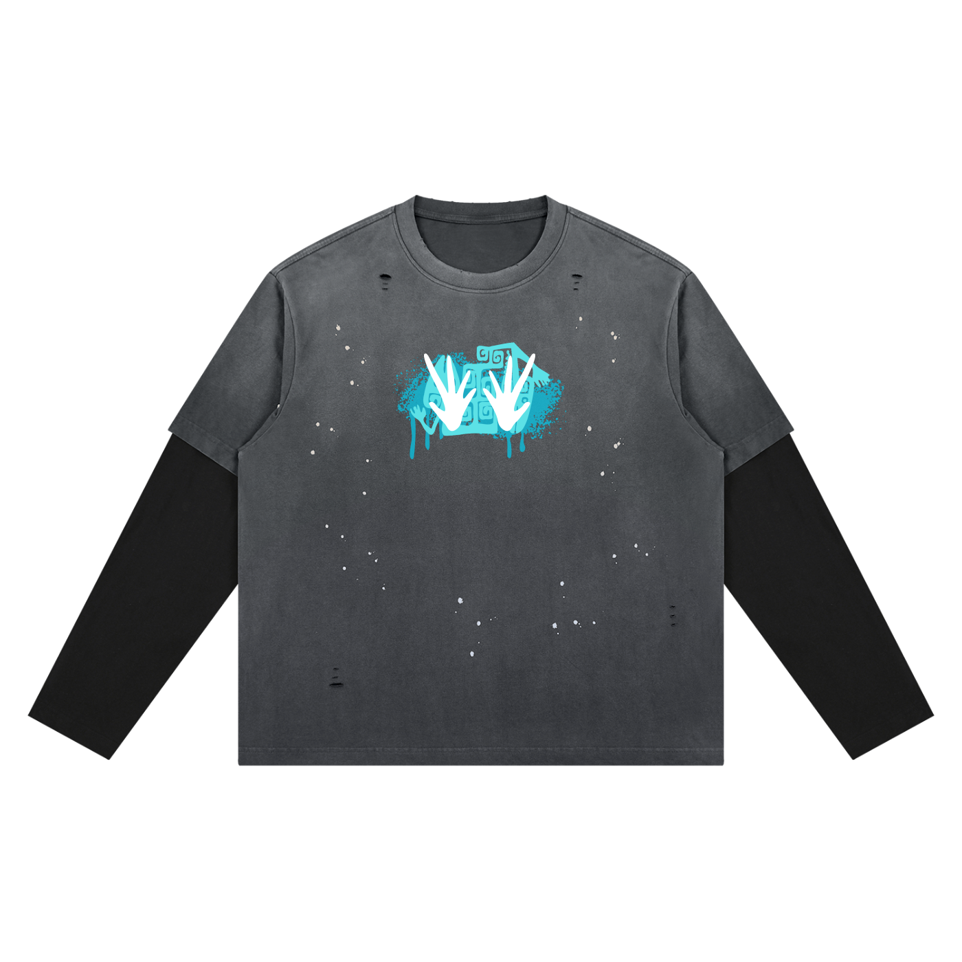 Unisex Vintage Wash SZN2 Distressed Layer T-Shirt