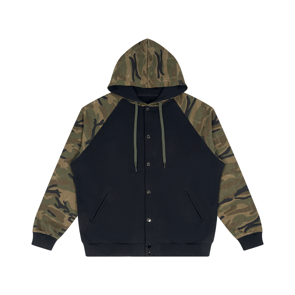 Unisex SZN2 Camo-Splice Raglan Zip Hoodie