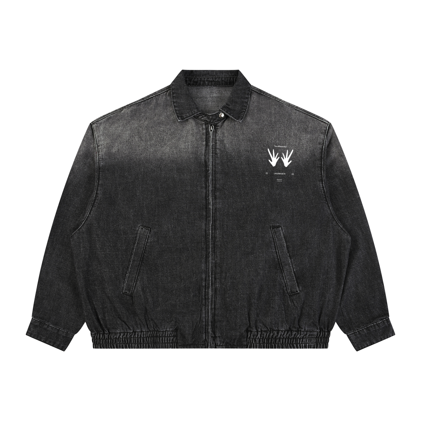 Unisex Vintage Wash SZN2 Full-Zip Denim Jacket