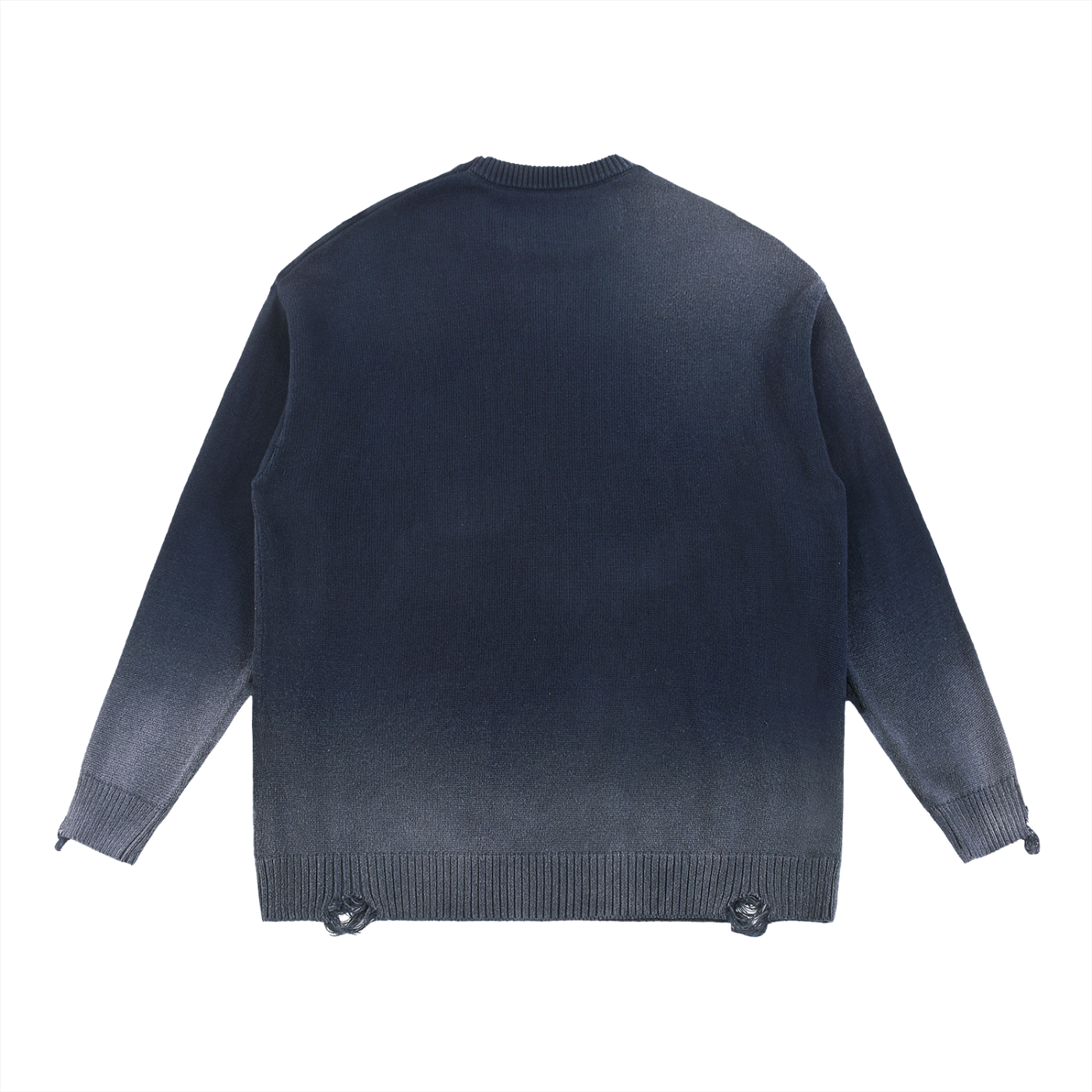 Unisex SZN2 Sun Fade Distressed Ripped Crewneck sweater