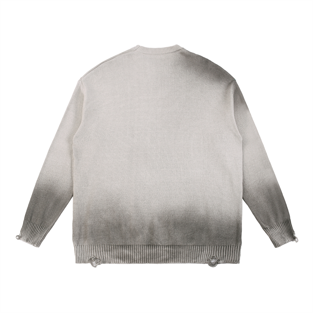 Unisex SZN2 Sun Fade Distressed Ripped Crewneck sweater