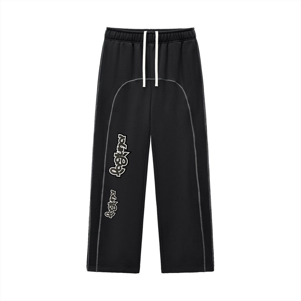 SZN2 Unisex Contrast-Stitched Fleece Sweatpants