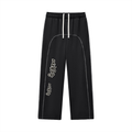 SZN2 Unisex Contrast-Stitched Fleece Sweatpants