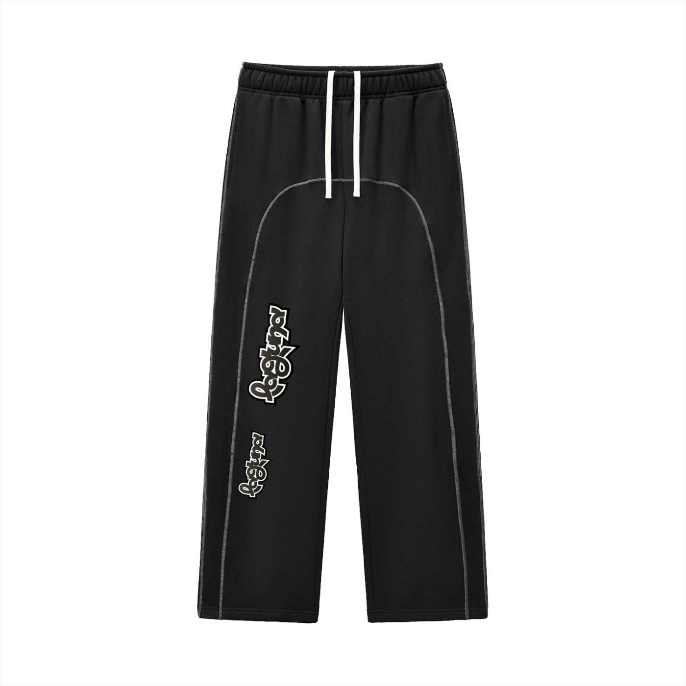 SZN2 Unisex Contrast-Stitched Fleece Sweatpants