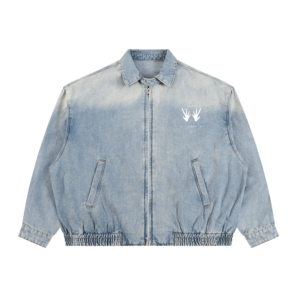 Unisex Vintage Wash SZN2 Alternative Full-Zip Denim Jacket