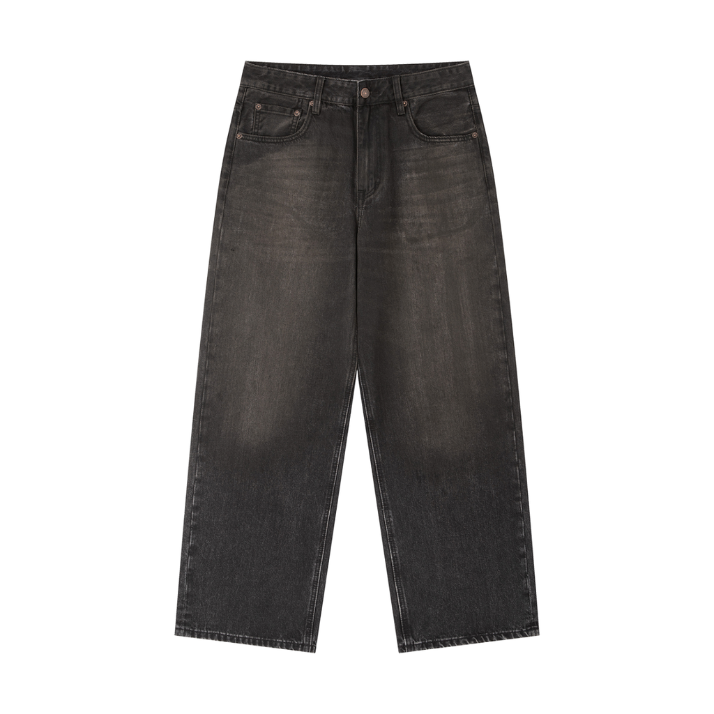 SZN2 Unisex Vintage Wash Boxy Heavyweight Denim Jeans