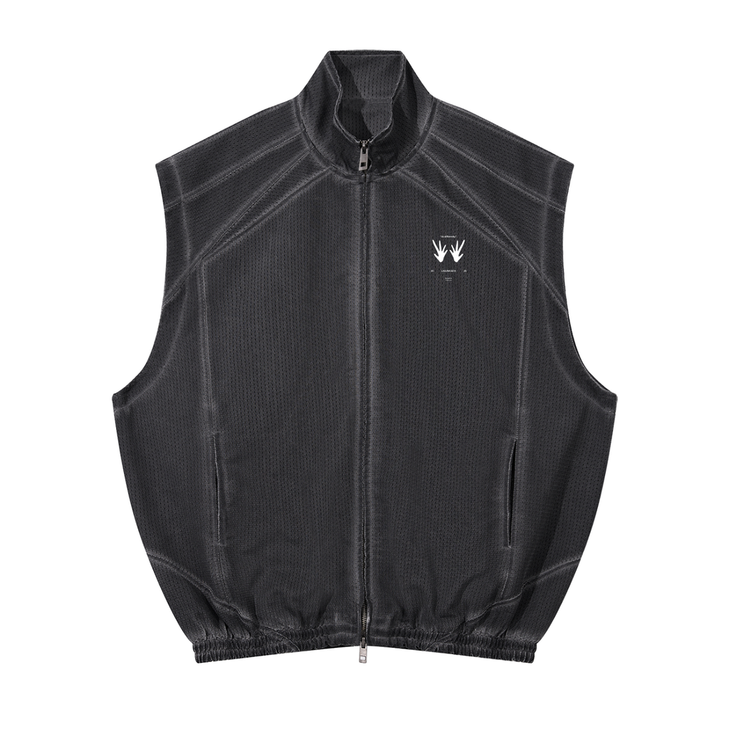 Unisex Vintage Wash SZN2 Zip-up Vest